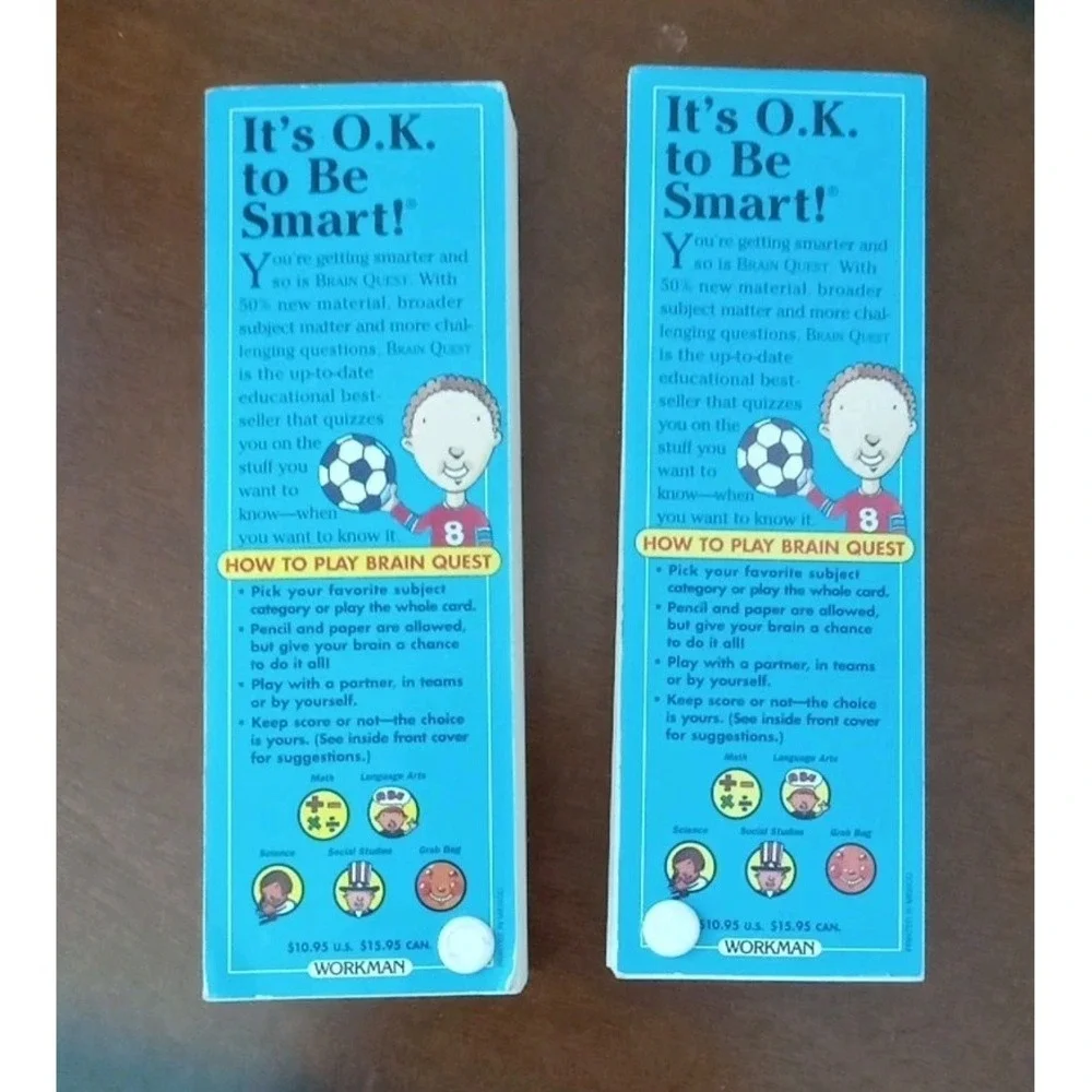 Brain Quest Lot 3rd Grade New Updated Edition Deck One & Two 1990's Teaching Aid